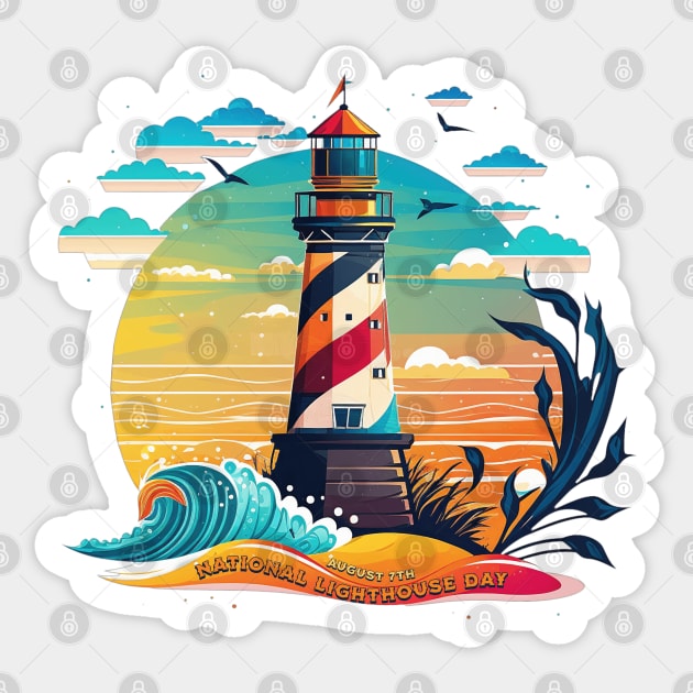 National Lighthouse Day Sticker by HolidayBug